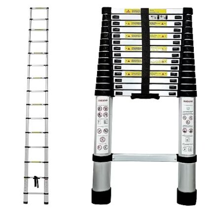Escada Telescópica de Alumínio 4.4 m 15 Degraus – Multifuncional – Nagano