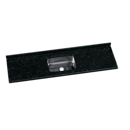 Pia Sintética com Cuba inox Roralit 55x15x180cm Pedra Escura